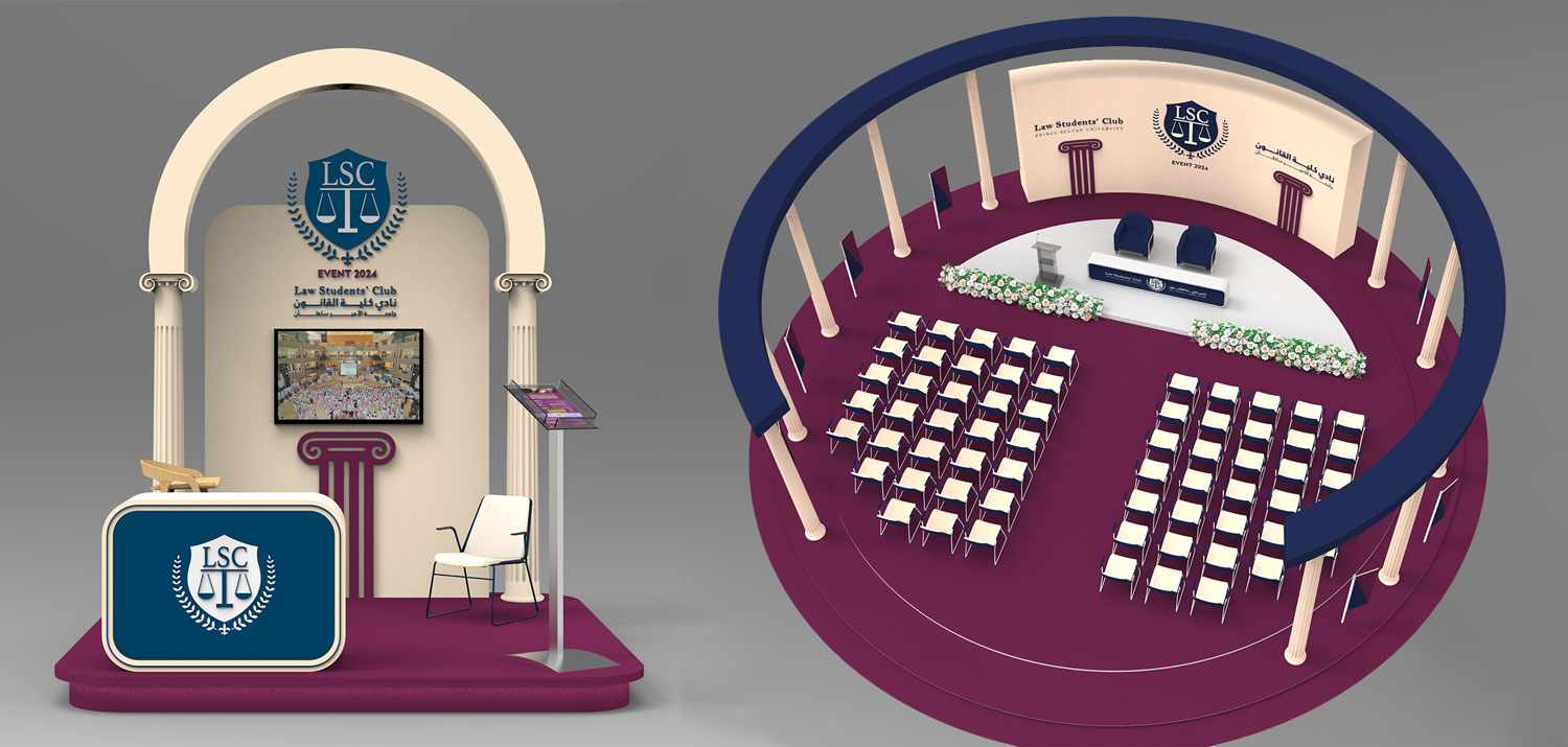 Law Students Club exhibition and event stand design