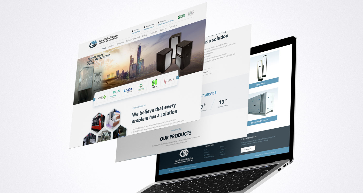 Gamma Factory Website design portfolio project