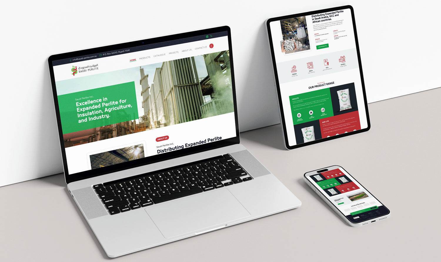 Saudi Perlite Industries website design